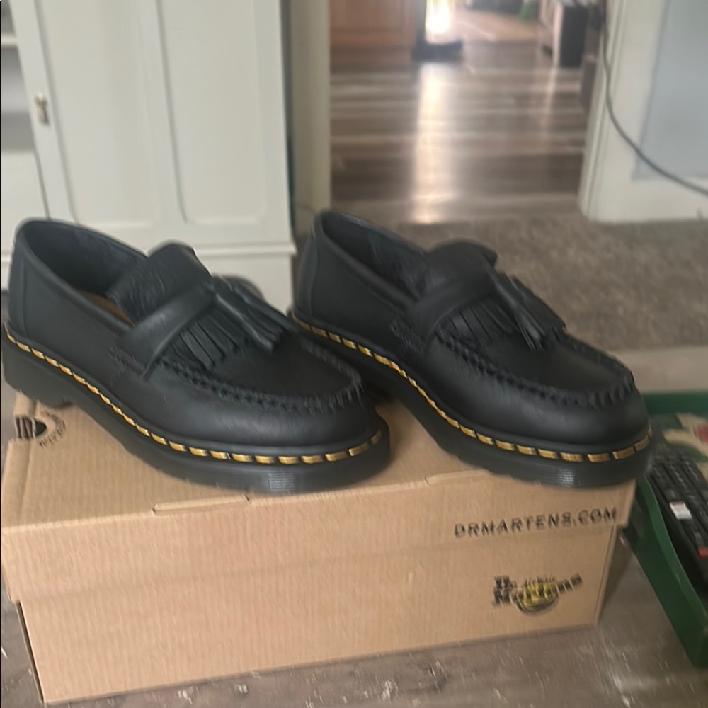 Dr. Martens Black Tassel Loafers